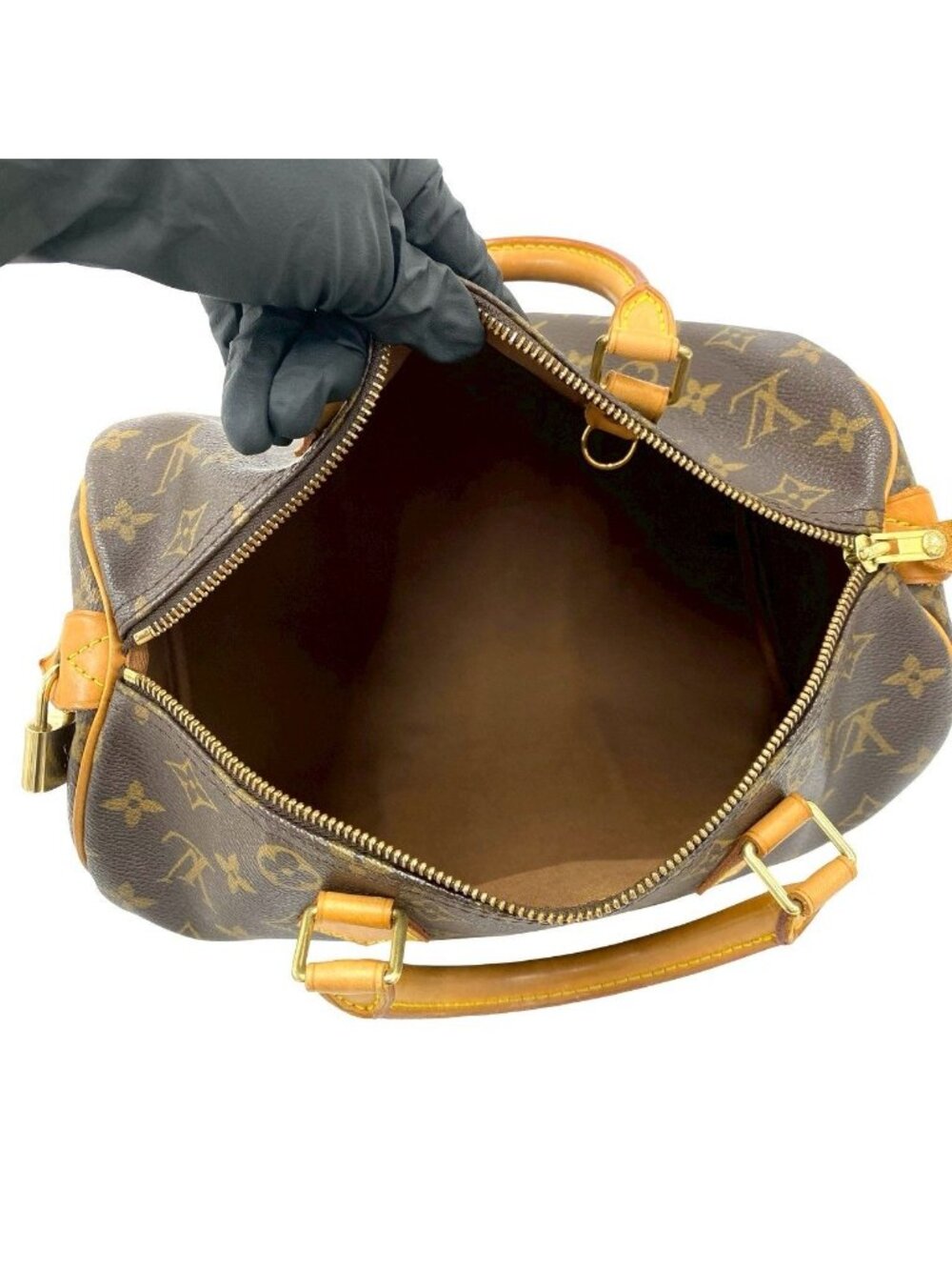 Louis Vuitton Vintage Speedy 30 Monogram Leather Boston Bag Brown - Picture 9 of 10